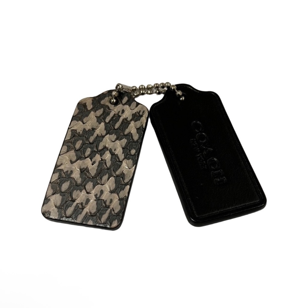 COACH Black and Cream Keychain Duo